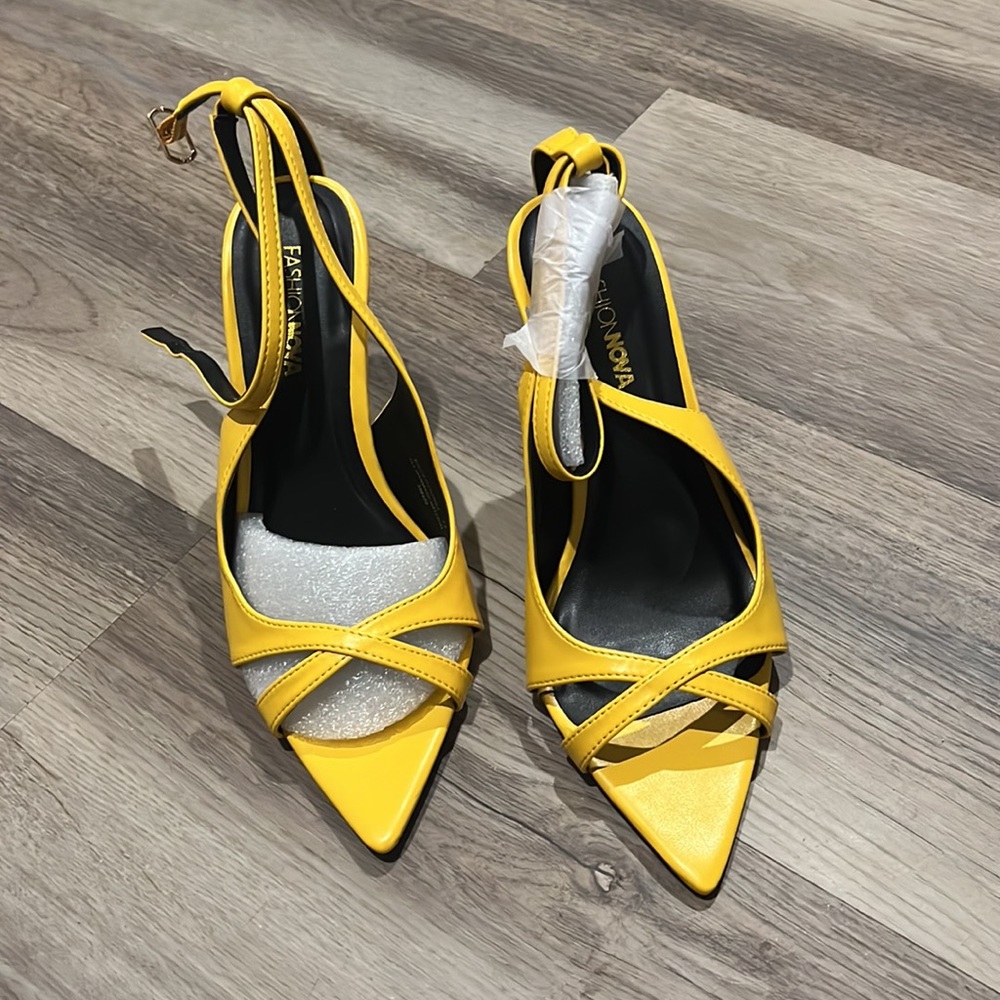Fashion Nova yellow heels
